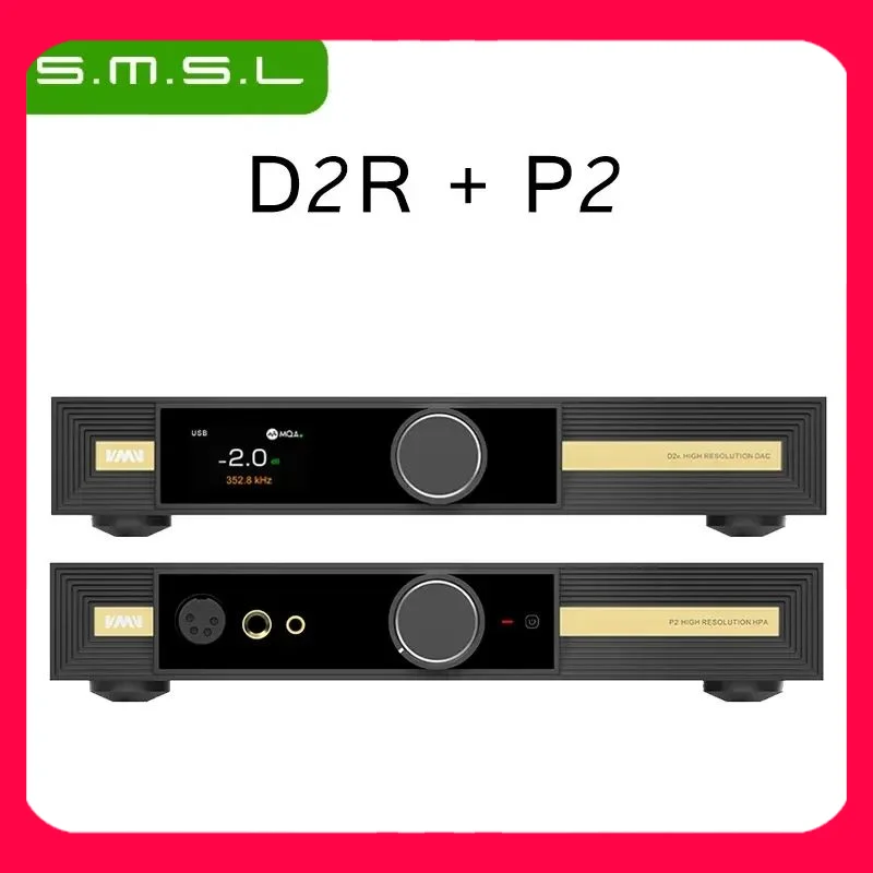 

SMSL VMV D2R High-Res Digital audio Decoder DAC +SMSL VMV P2 Headphone Amplifier Hi-End Pre-amp Balanced Original Goods HIFI