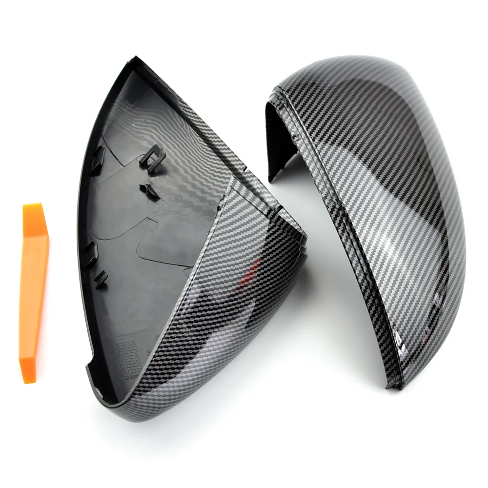 

For VW Golf 7 MK7 7.5 GTD R GTI Touran L E-GOLF Side Wing Mirror Cover Caps Bright Black RearView Mirror Case Cover