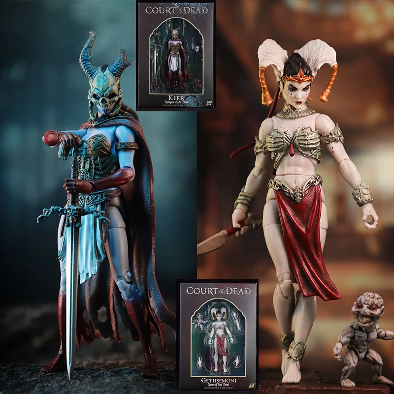 

100% Original Boss Fight Studio Action Figure BFS Court of the Dead Gethsemoni Queen Kier Valkyrie In Stock Action Model Toys