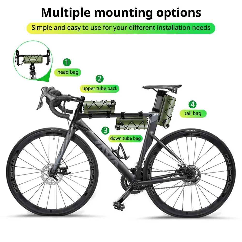 Bicycle Bag Waterproof Frame Pannier Bag Multifunction Portable Shoulder Waterproof Bike Accessorie