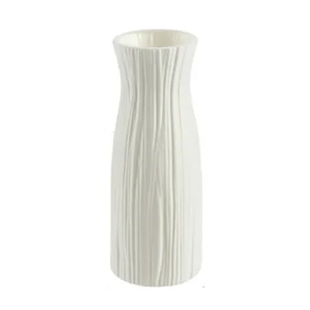 Plastic Flower Vase White Pink Imitation Ceramic Flower Desktop Ornament Home Decor Office Wedding Environment Basket Vase 1
