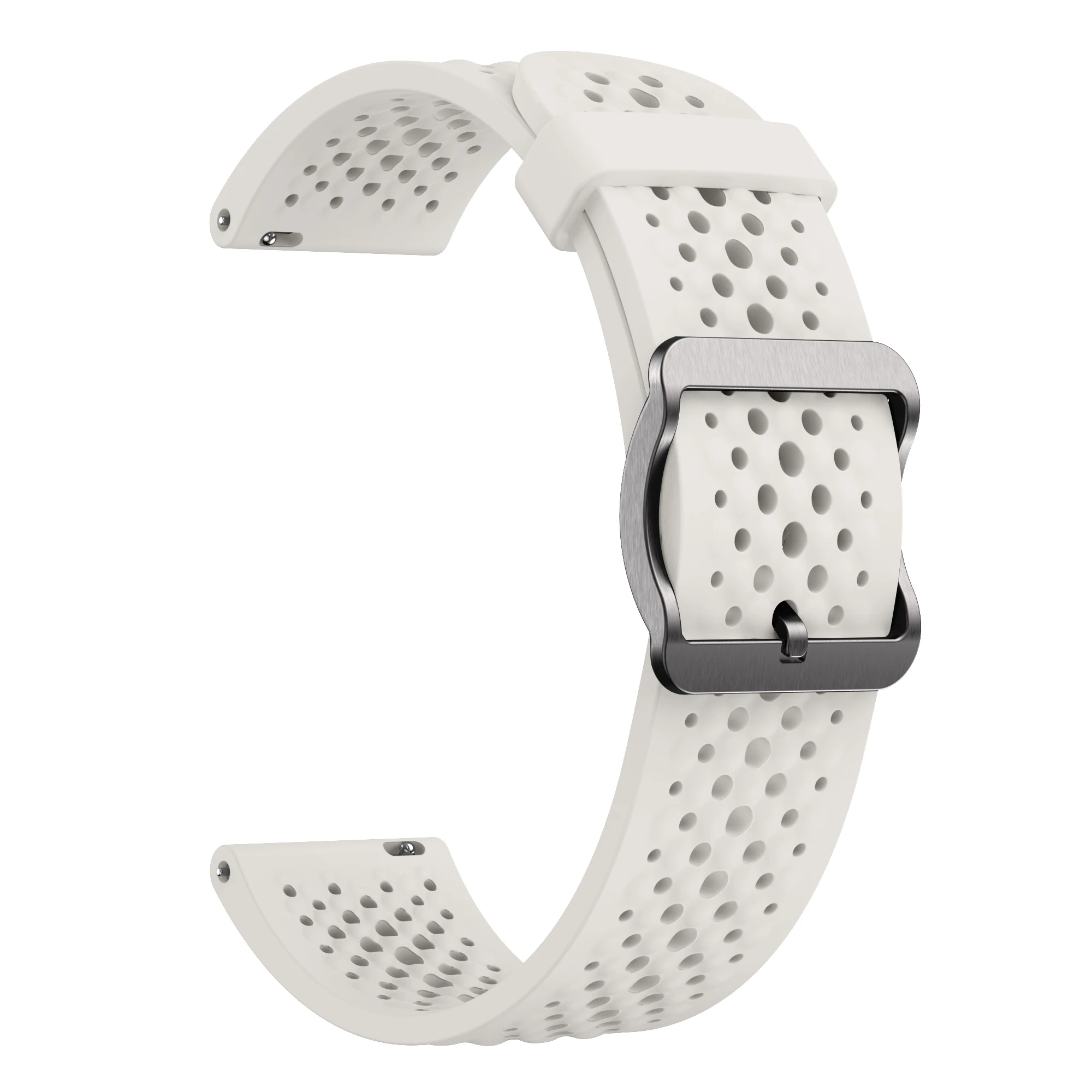 Breathable Silicone Sport Wristband, 22mm Strap