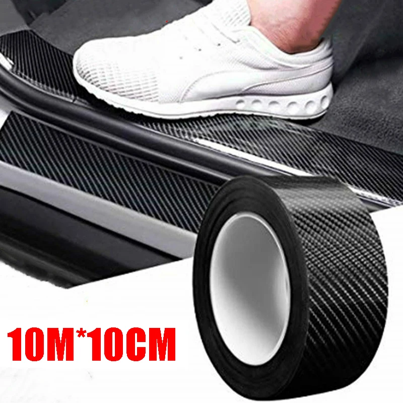 

3M 3D Carbon Fiber Car Sticker DIY Paste Protector Strip Auto Door Sill Side Mirror Anti Scratch Tape Waterproof Protect Film