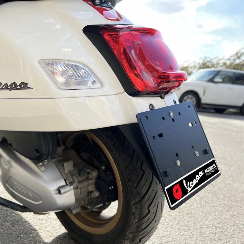 For Vespa 150 Gts300 Gtv Sprint Lx150 Motorcycle License Plate Holder