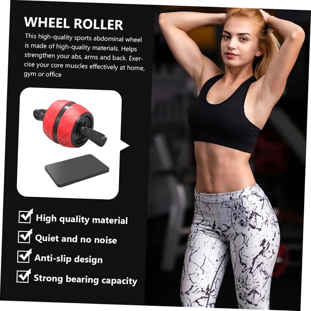 Rebound Ab Roller Healthy Belly Wheel with Knee Mat Abs Workout Equipment for Home Gym Fitness Strength Training 4