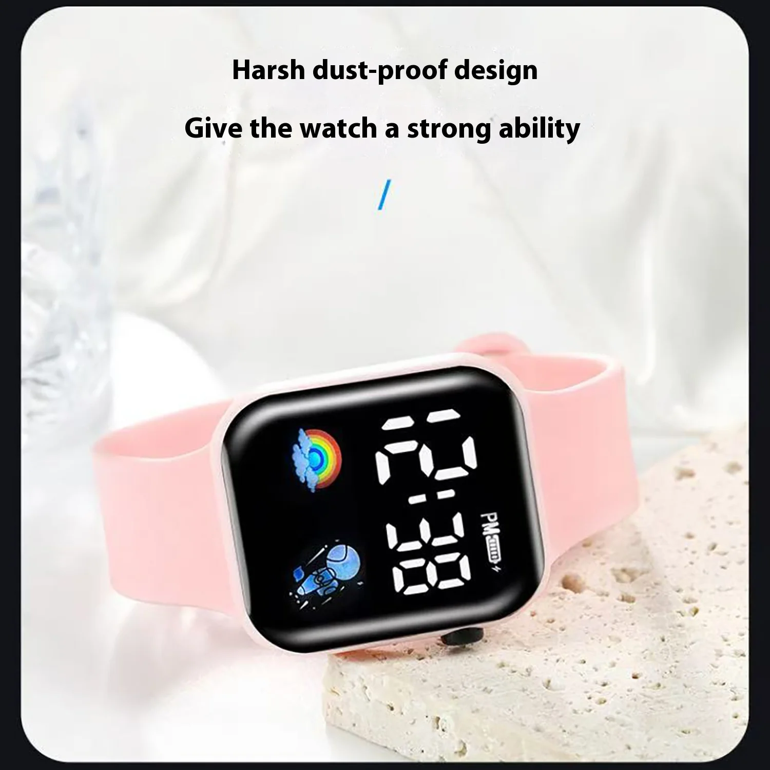 New Sport Watch Men Women 1.8-inch LED Screen Display Heart rate Health Watch IP 67 Waterproof Outdoor Fitness Watch For Xiaomi 3
