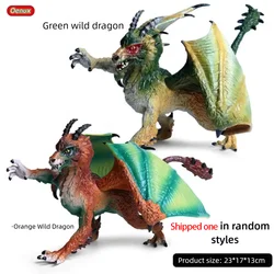 Oenux Mythical Creatures Ice & Sea Dragon Action Figures - Realistic Collectible Toys (Wild Dragon)