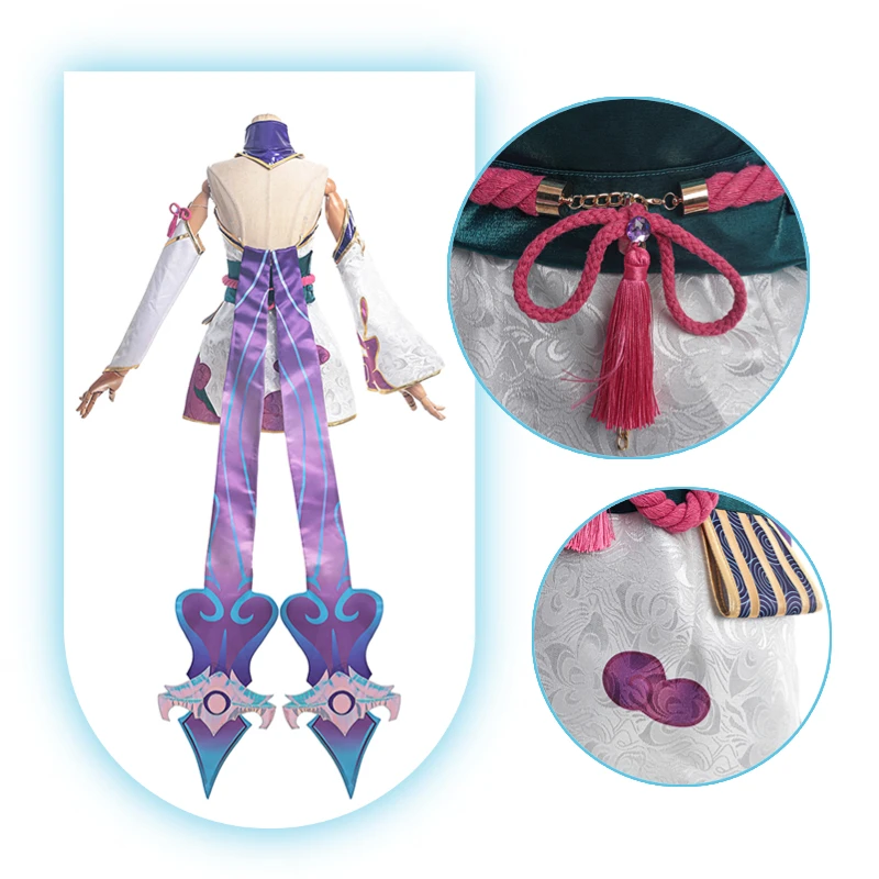 ROLECOS LOL Spirit Blossom Evelynn Cosplay Costume Game LOL Evelynn Dress Women Kimono Full Set with Headwear