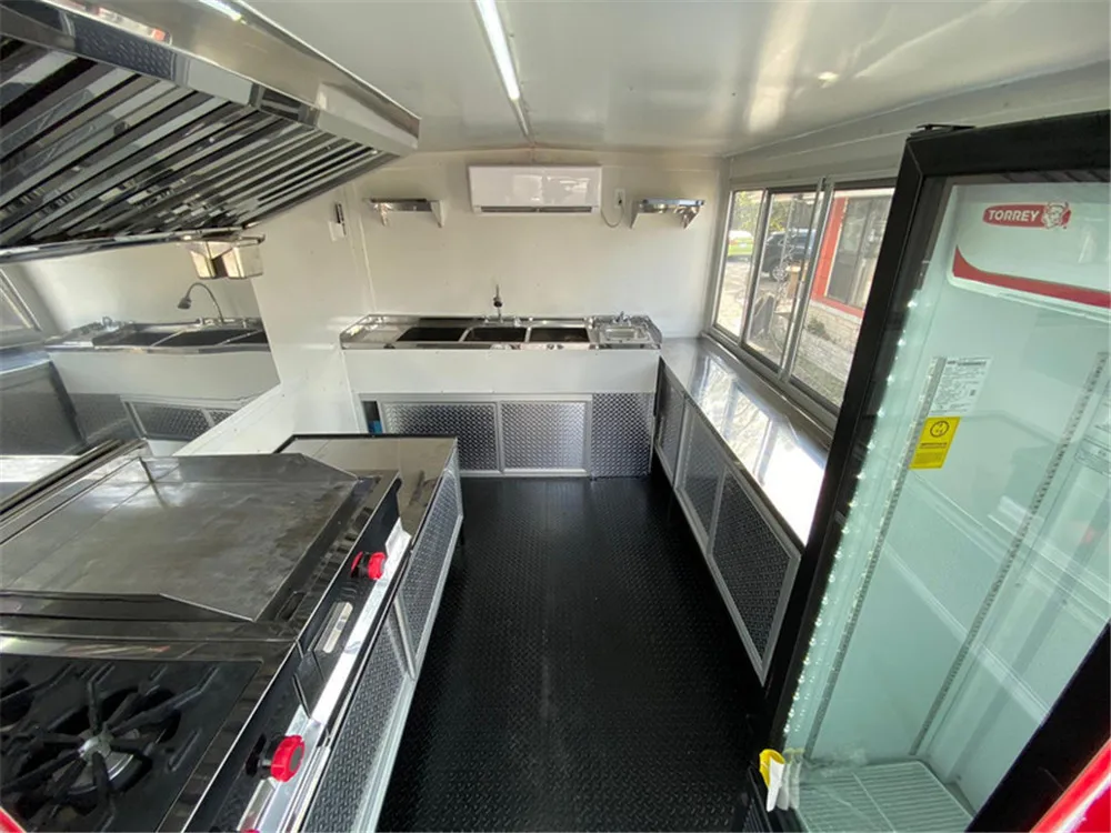 Customized Mobile Food Truck Factory Price Food Vending Trailer for Sale Breakfast Coffee Ice Cream Cart