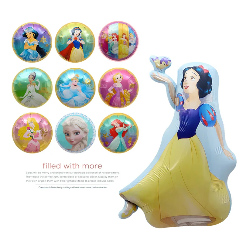 

Disney Giant 3D Frozen Princess Elsa Aisha Balloons Foil Balloon Baby Shower Girl Birthday Party Decorations Kids Toys Air Gift