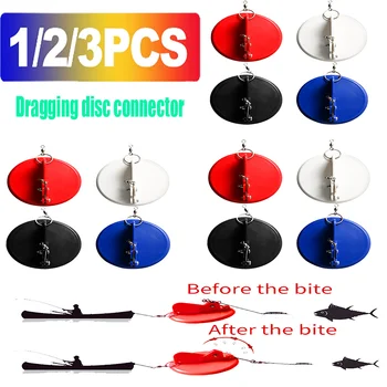 1-3pcs Dragging Disc Connector Detachable Ring Trolling Dipsy Diver Adjustable Angle Comes with Lead Pendant Fishing Accessories 1