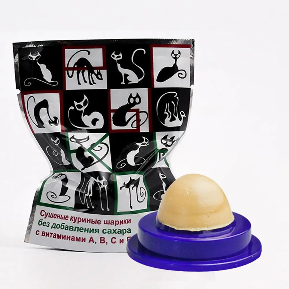 Menta Naturale + Vari Oligoelementi + Isinglass D'Oro Cat Candy Solid Licking Energy-Ball Catnip Nutrition (Sapore Casuale)