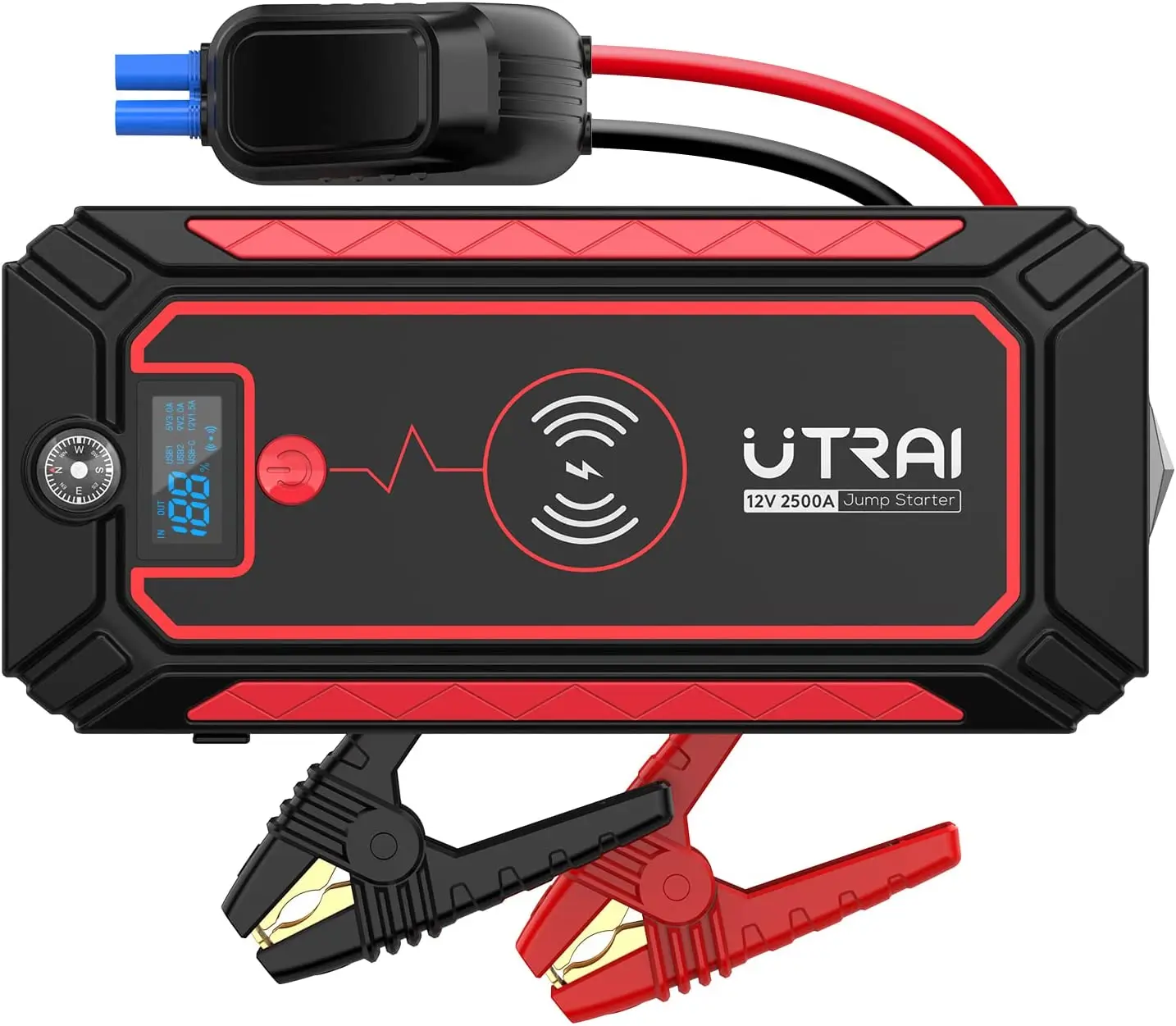 Utrai 2500A Peak Jumpstart Con Ricarica Wireless Led Display Car Starter Con Funzione Power Bank Fabbrica Oem Per Jump Starter