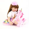 BZDOLL 60cm Lifelike Reborn Toddler Doll 24inch Alive Princess Baby with Unicorn Cloth Body Realistic Bebe Girl Birthday Gift 4