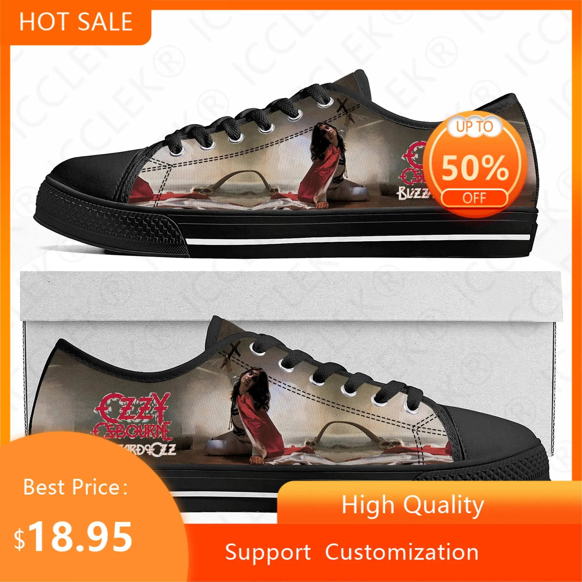 Ozzy Rock Singer Osbourne Low Top High Quality Sneakers Mens