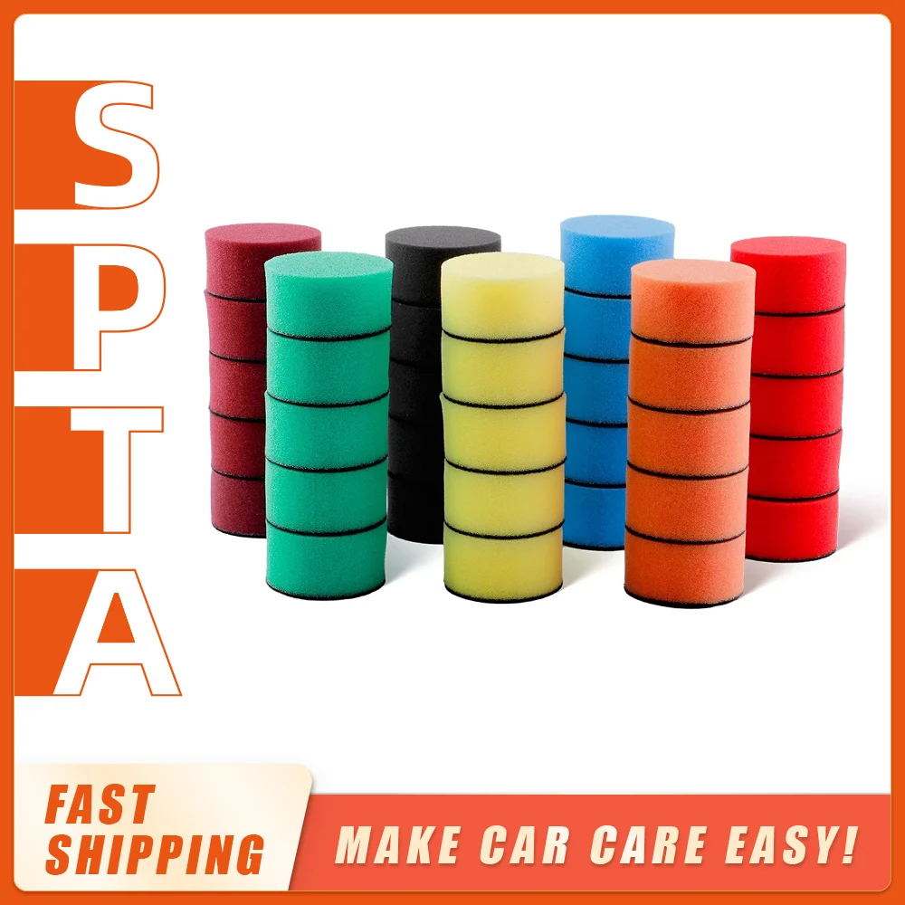 SPTA 3”Car Hand Wax Applicator Pad Kit Dia Sponge Tire Dressing