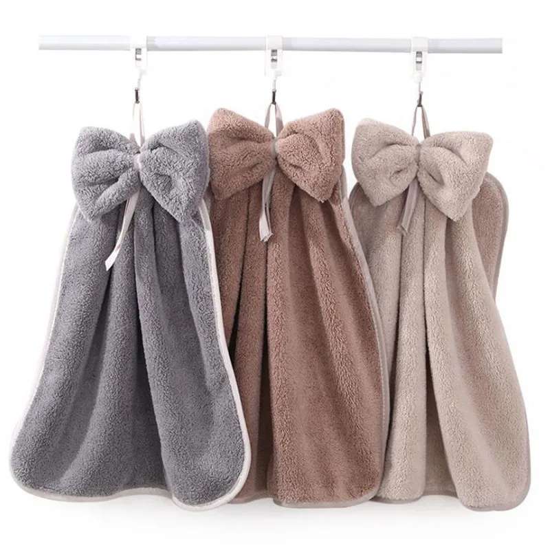 Hand Towel Microfiber Fabric Quick-Dry Water absorption Dry Hanging Wash Kids Daily Using Kitchen Toilet microfiber towel,hand towel,microfiber hand towel