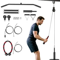 SPORTNOW Weight Pulley System, Cable Pulley System for Home Gym, Cable Machine LAT Pull Down Attachment for Biceps Curl, Tricep,