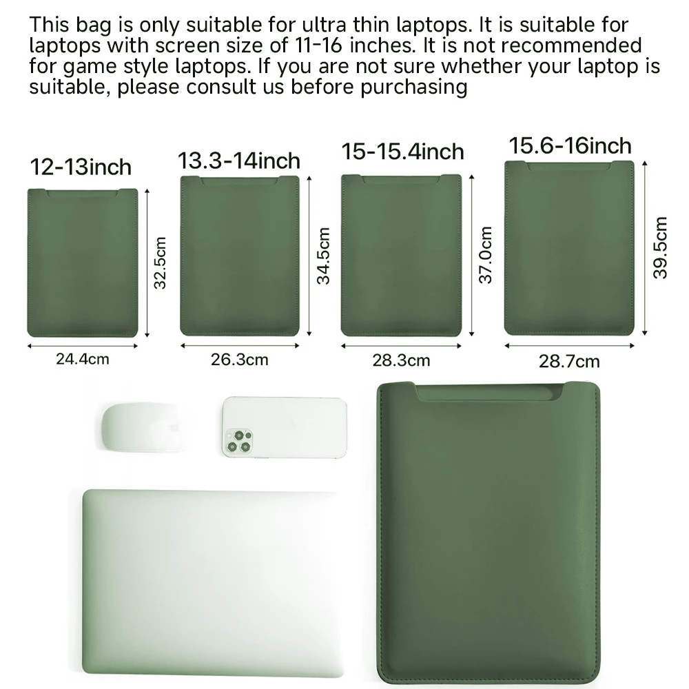Laptop Bag for Lenovo Xiaomi Acer HP Dell 12 13 14 15 16 Notebook Computer Laptop Sleeve for Macbook Air Pro Case Cover