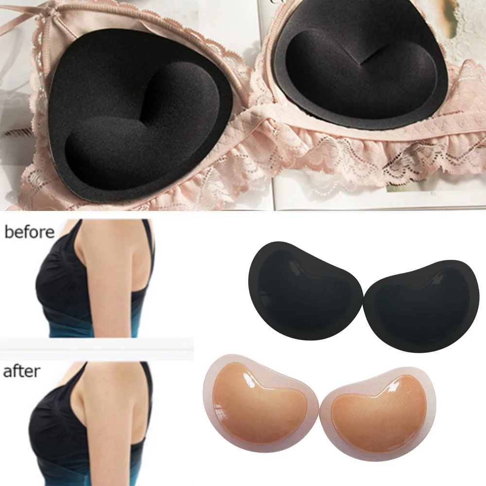 Heart-shaped Self Adhesive Chest Paste Sponge Silicone Inserts Breast Pads