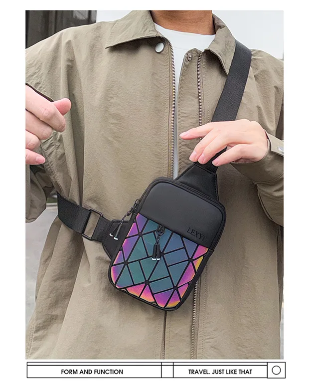 New Universal Crossbody Small Bag Casual Rhombus Grid Shoulder Fashion Mobile Phone Breast Bag Premium Crossbody Bag