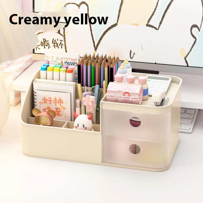 Large Multi-Compartment Desk Organizer with Drawers