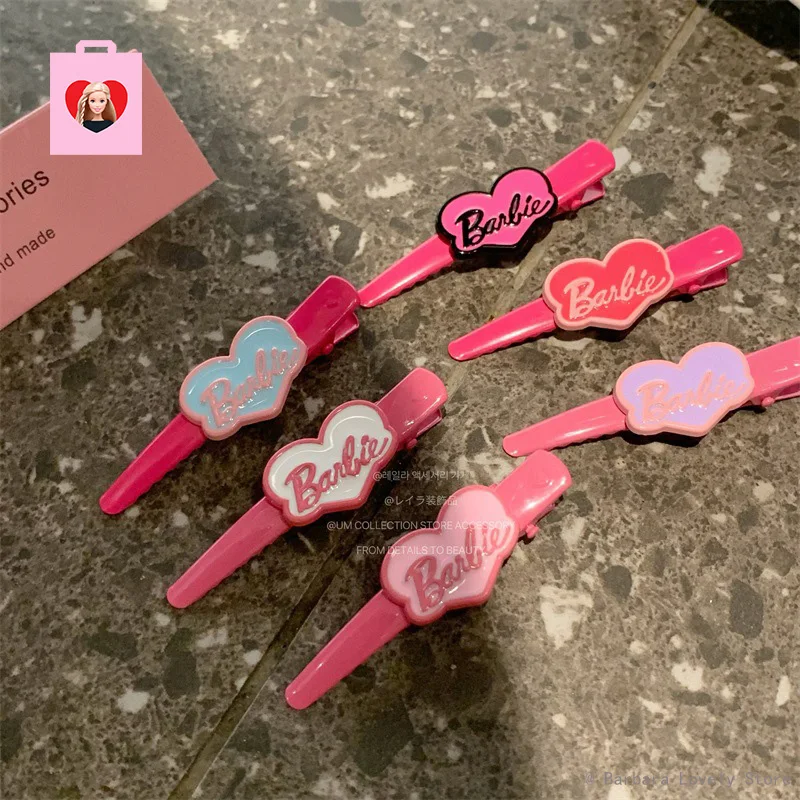 

Женские заколки для волос Барби 2023 Y2K, модные плюшевые однотонные милые Мультяшные аксессуары для волос, металлические заколки-пряжки, заколки для волос