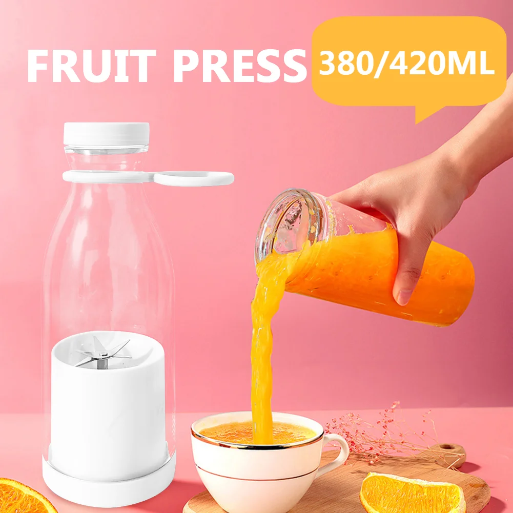 

380ml/420ml Fruit Juicer Cup Rechargeable Blender Cup Portable Mini Electric Mixers Bottle Home Kitchen Tool Electric Juicer