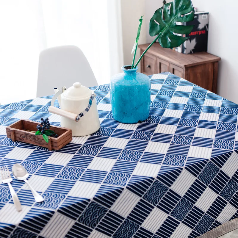 Linen Rural Square Tablecloths, Rectangular Dinner Table Cover