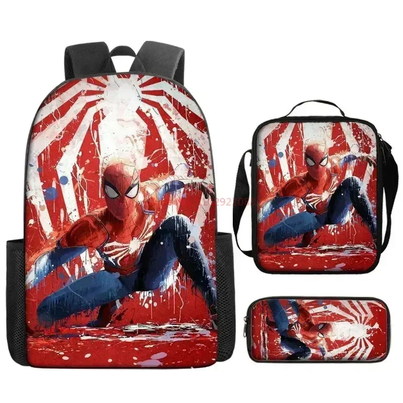 thumbnail image 1 of Mochila Marvel Spider Man 2024 nueva para estudiantes de primaria y secundaria, mochila de dibujos animados de anime de gran capacidad, bolsa para el almuerzo, 1 of 5