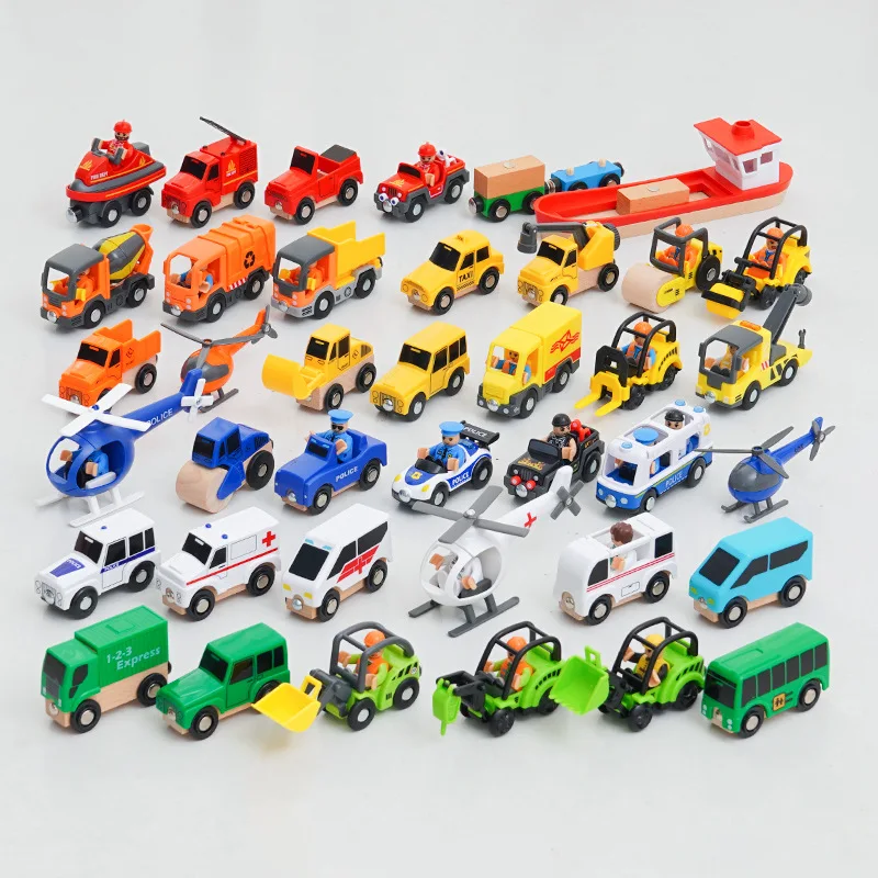  Electric-Locomotive-Train-Magnetic-Car-Toy-Wooden-Train-Track Motiv 