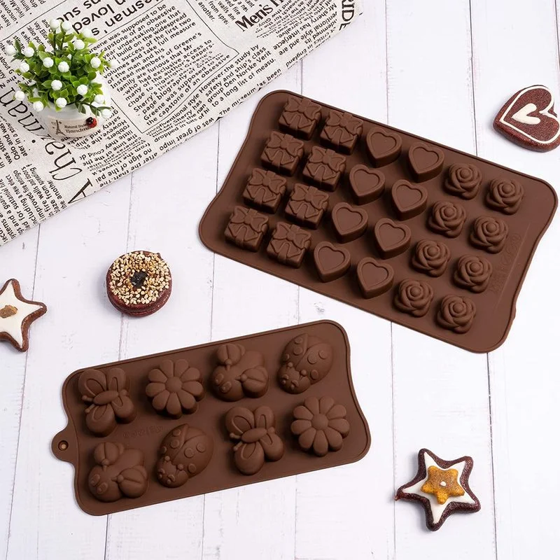 Heart-shaped Chocolate Molds Silicone Food Grade Non-stick Cake Baking  Design Candy Mold SILICON 3D Mold Kitchen Gadget DIY Mold