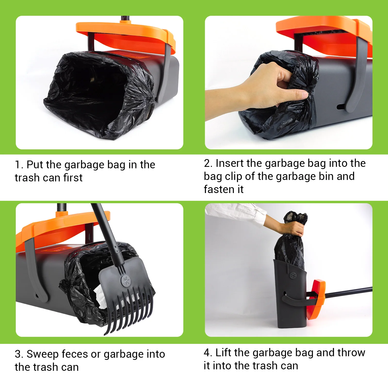 Adjustable Long Handled Pooper Scooper For Dogs And Cats With Bags_voghion.com
