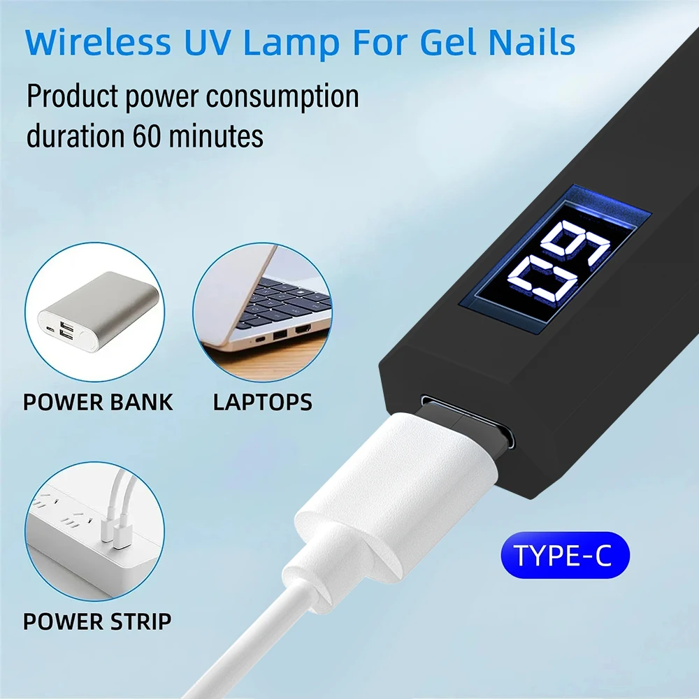 Nail Dryer Lamp Portable LINMANDA UV LED For Curing All Gel Polish USB Rechargeable Quick Dry Manicure Art Tools