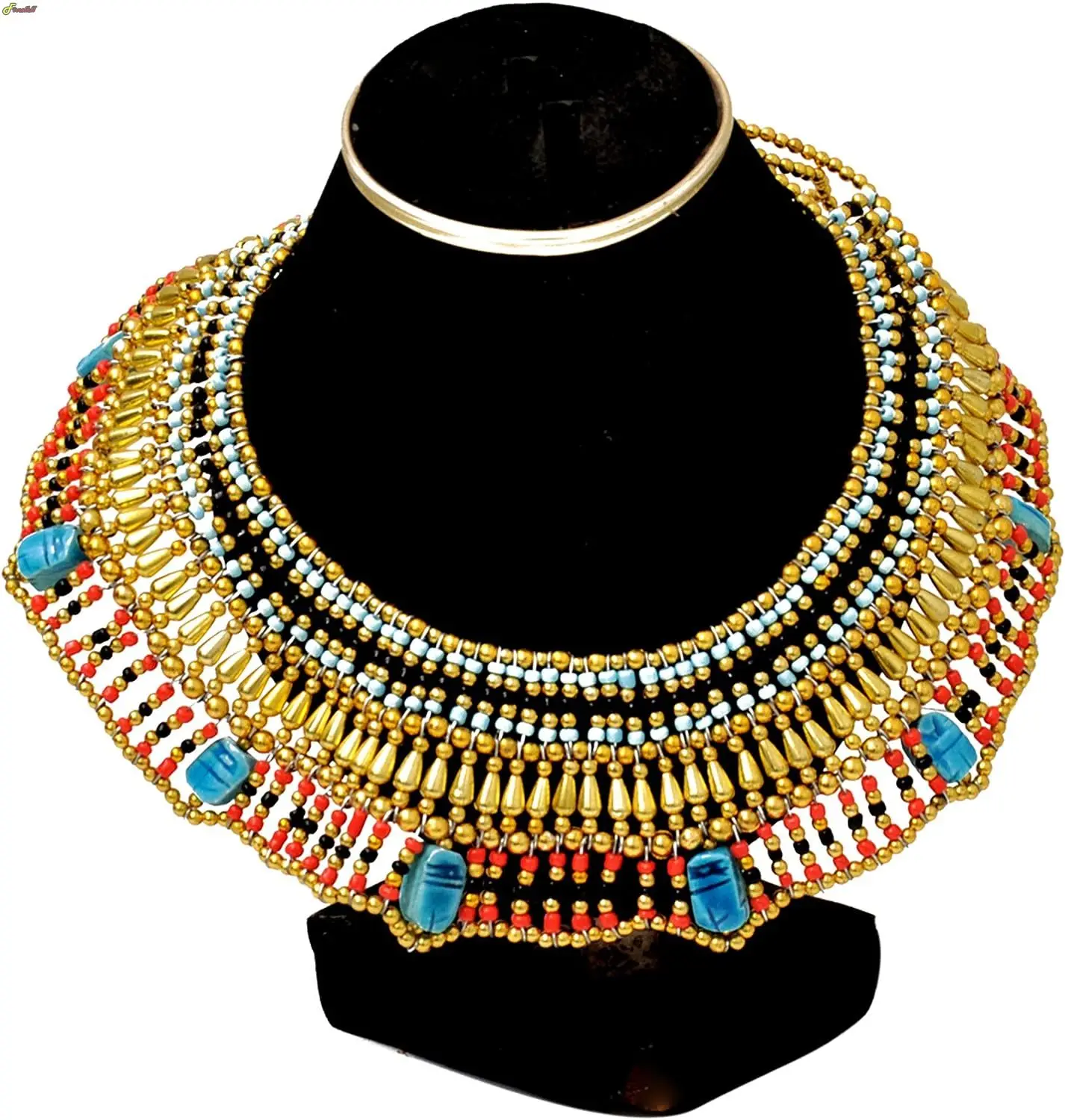Women Halloween Cleopatra Costume Necklace Egyptian Collar Necklace Design Costume Accessories Cosplay Accessories