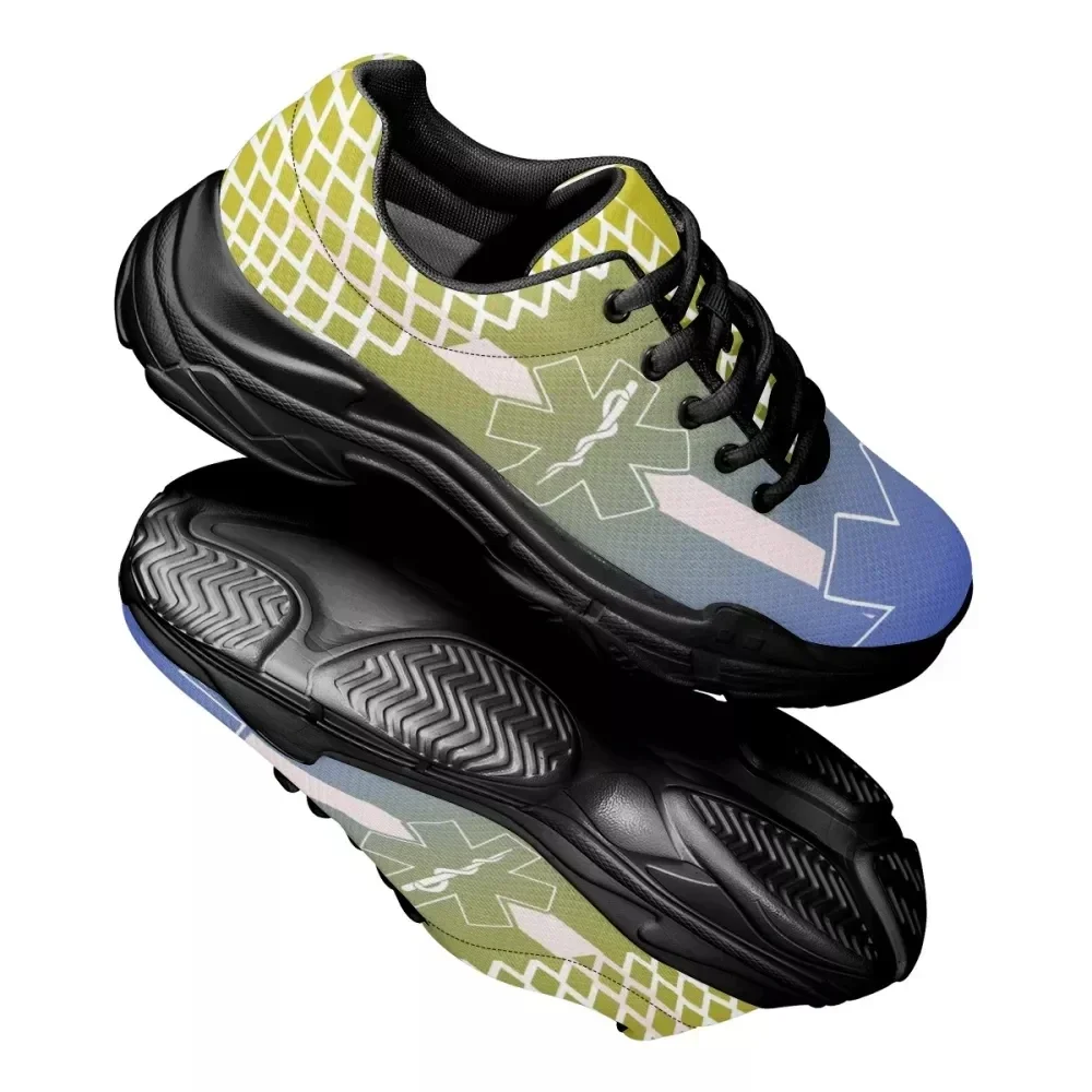 Retro Golden Floral Women Mesh Shoes Casual Sneakers Female Lace Up Outdoor Increasing Platform Dropshipping