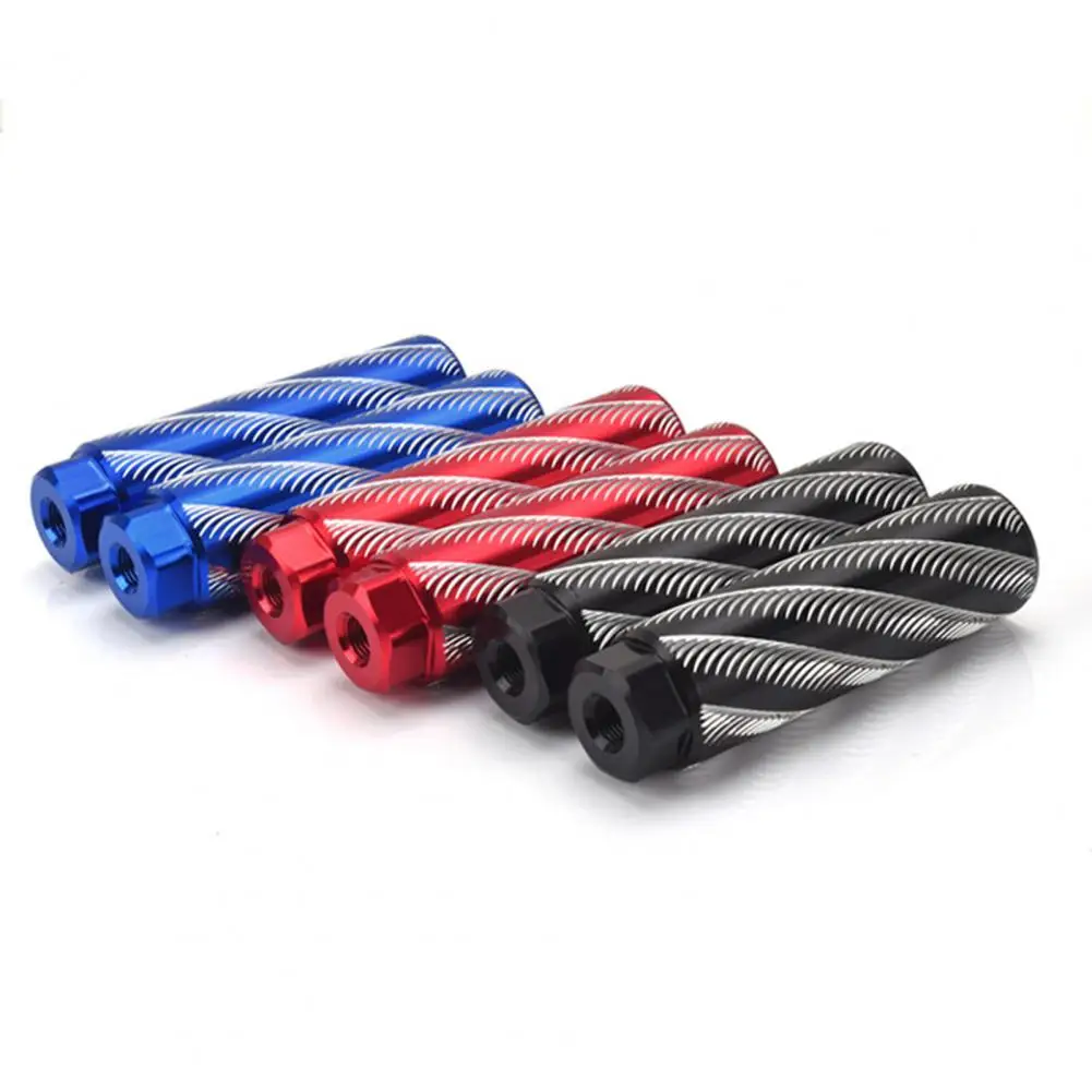 

Bicycle Rear Pedals 1 Pair Convenient Anti Slip Portable Anti Corrosion Front Rear Axle Foot Pegs for Riding