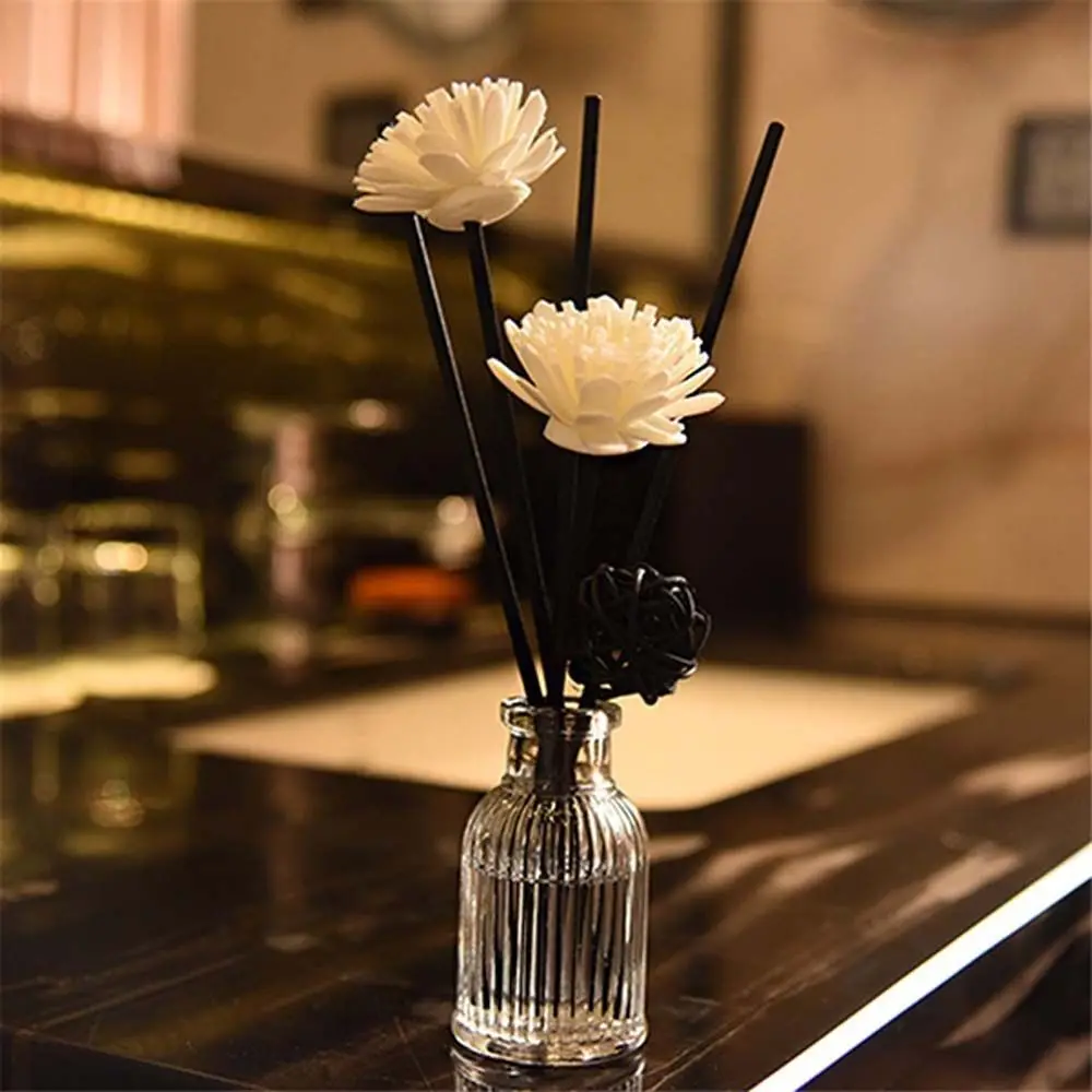 Black Rattan Reed Diffuser Sticks Replacement Fiber Essential Oil 20cm 3mm