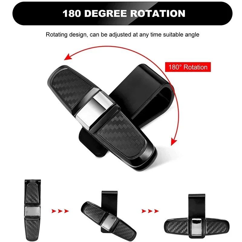 Clip Multifunzione Per Occhiali Da Auto Etoper 2 Pezzi Porta Occhiali Auto, In Pelle Portaocchiali Auto - Foto 3