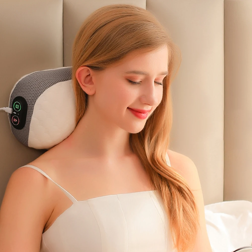 Hot Compress Massage Pillow For Neck Smart Temperature Control Waist Massager Gift For Birthday