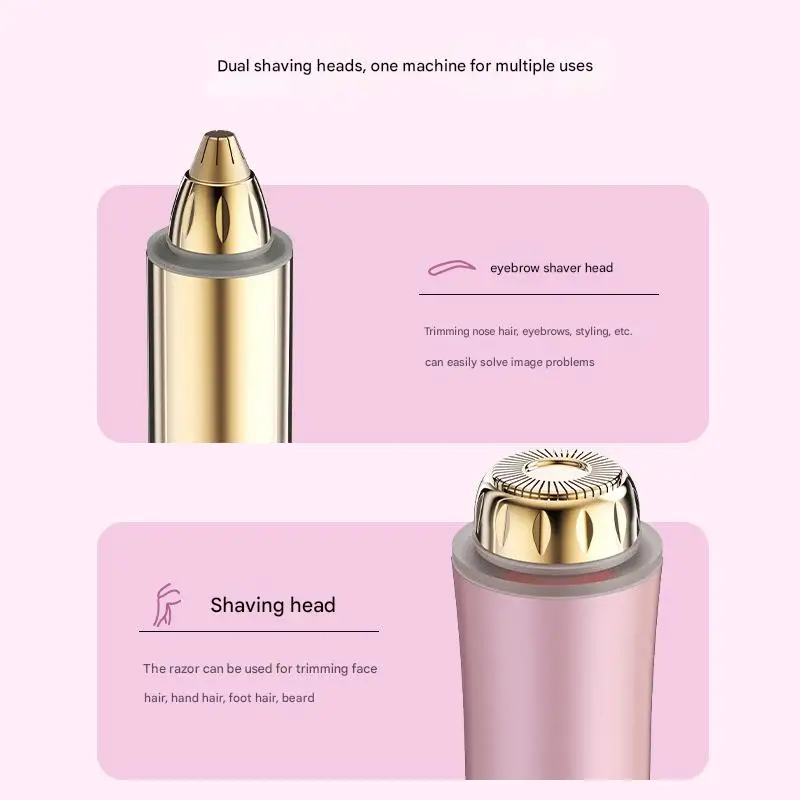 Electric Eyebrow Trimmer-Rechargeable Multi-Purpose Hair Remover for Women Men, Portable Nose & Facial Trimming Tool
