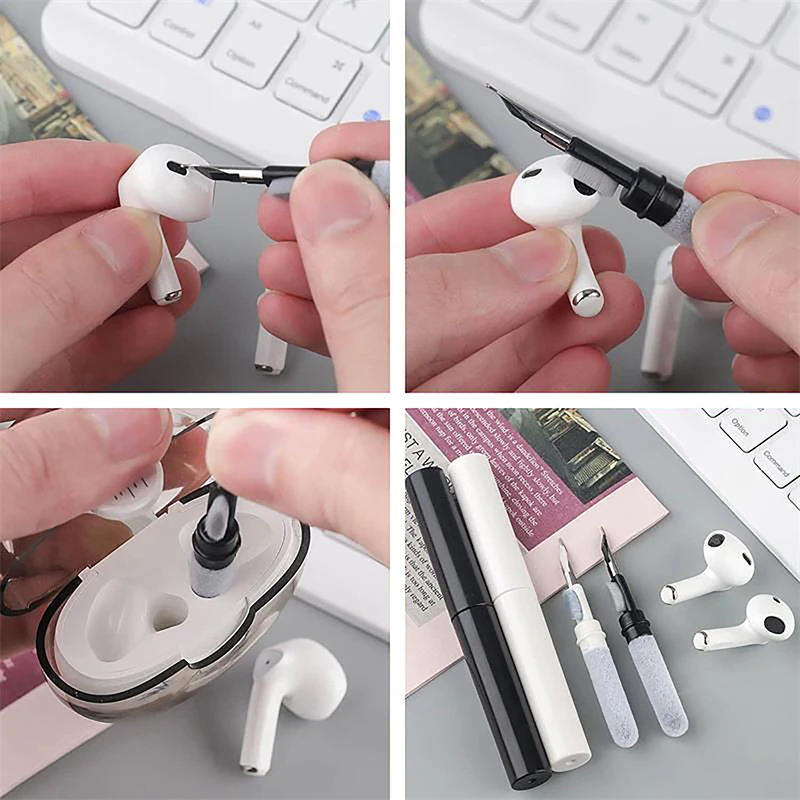 Multifunctional Headphone Cleaning Pens Bluetooth Earphone Cleaning Tools Phone PC Screen Keyboard Integrated Brush Kit earbuds cleaning pen cleaning tool earphone cleaner kit