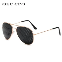 Sexy petit trou pilote lunettes de soleil hommes mode micropore sténopé lentille luxe lunettes de soleil femme nuances lunettes gafas de sol Oculos 3