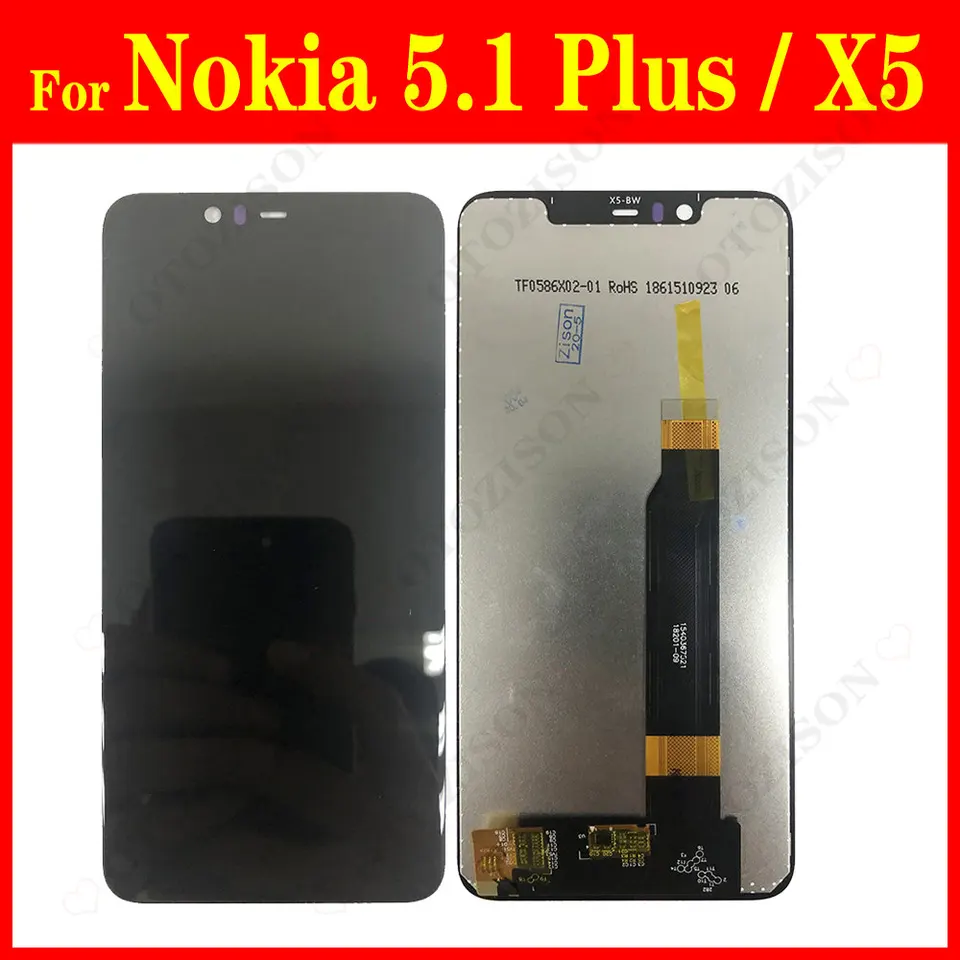 LCD-Bildschirm Mit Rahmen Für Nokia 3.4 / 5.4 – Vollbaugruppe, Schwarz