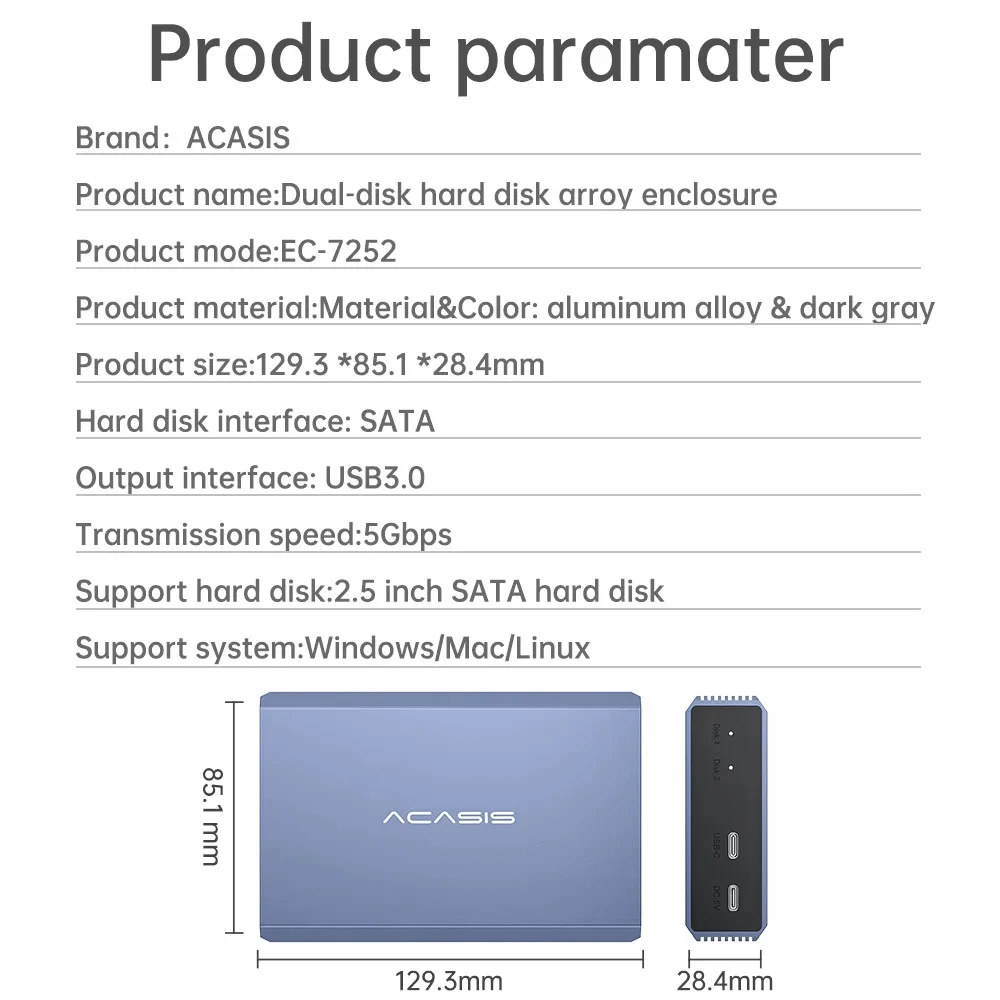Bay, caixa HDD, RAID SATA, gabinete de