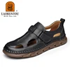 LAORENTOU summer Breathable Middle aged Baotou Hole Shoes Men's Genuine Leather Casual Anti slip Dad Leather Sandals 57513 6