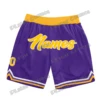 Custom Name and Number Purple Gold-White Basketball Shorts 3D Printed Men Youth Summer breathable mesh Sports Shorts LQD04 1