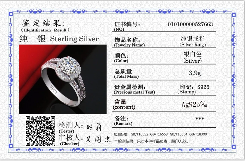 Silver Ring Original Certified Tibetan Silver Rings For Women Natural 2.0ct Zirconia Diamant Wedding Band Fashion Accessories Gift Jewelry