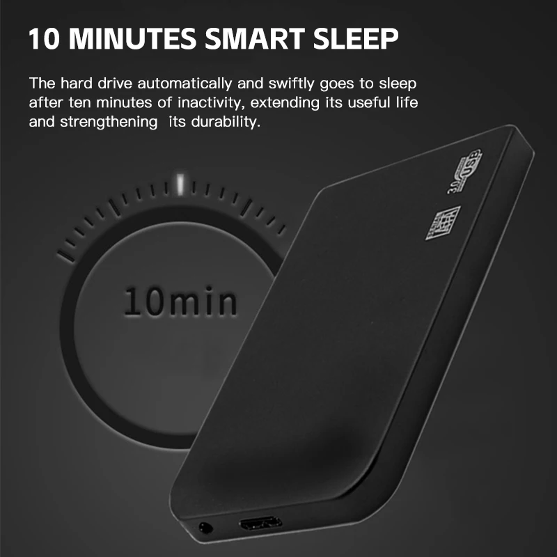 USB 3.0 HDD External Hard Drive Case 2.5 Inch Plastic SATA Enclosure SSD High Speed Transmission Support Window Mac Android HDD Enclosure External Hard Drive Housing
