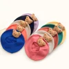 Cartoon Bear Knit Candy Colors Painter Hat for Baby Girls Hair Accessories Children Knitted Beret Cap Newborn Cute Headwear 0-4T 1